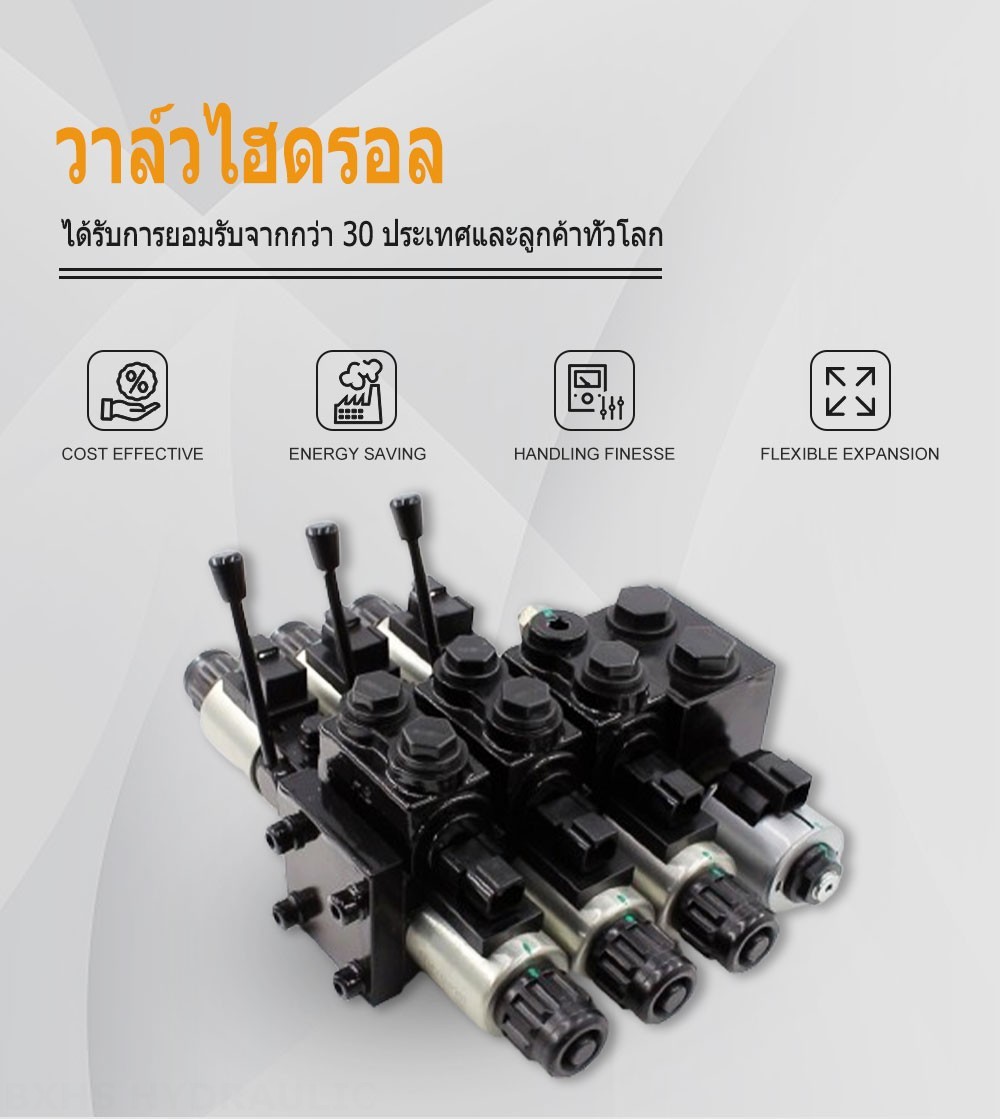 DCV58 โซลินอยด์และด้วยตนเอง 3 สปูล วาล์วทิศทางส่วน